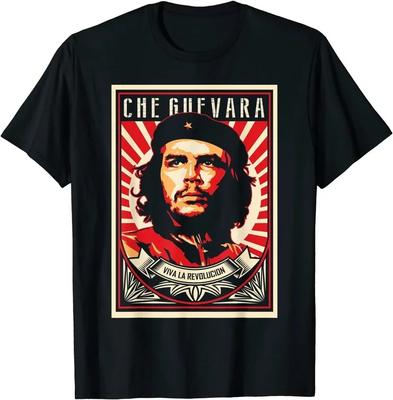 Рубашка Че Гевары Рубашка Кубинского повстанца Футболка Партизанской революции Повседневная с коротким рукавом Мужская женская футболка Крутая футболка с круглым вырезом