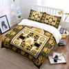 Baroque Golden Crown Pattern Bedding Duvet Cover Set  (1*Duvet Cover 2*Pillowcases, without duvet insert)