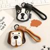 Cartoon Puppy Car keychain Leather Small Pendant New Bag Charm  Birthday Gift