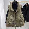 European-Style Women's Thickened Down Cotton Sleeveless Vest - Fashionable Loose Waistcoat for Autumn/Winter