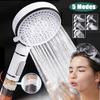 Модернизированная 5-режимная большая панельная душевая головка высокого давления с фильтром против известкового налета гигиенический душ для удаления накипи с держателем и шлангом
