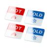 2 Pairs Acrylic Hot Cold Sign Waterproof Self-adhesive House Kitchen Bathroom Office Water Temperature Indication Sign Round Square Warning Sign