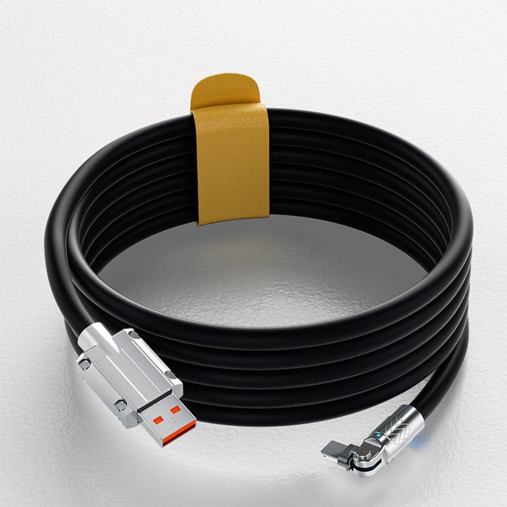 IOS/Type C/micro USB 180 градусов силиконовый кабель для передачи данных локоть цинк цинк цинковый сплав линия передачи данных зарядка телефона