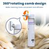 Электрическая расческа от вшей Беспроводная Перезаряжаемая 2-в-1 Вакуумная расческа Портативная расческа от гнид Средство для удаления блох Расческа с мелкими зубьями для домашних животных Взрослых Детей Все типы волос