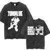 Стирка Винтажная Футболка Yungblud Idols World Tour Мужская Женская Повседневная Свободная Хлопковая Футболка Мужская Хип-Хоп Мода Ретро Футболки