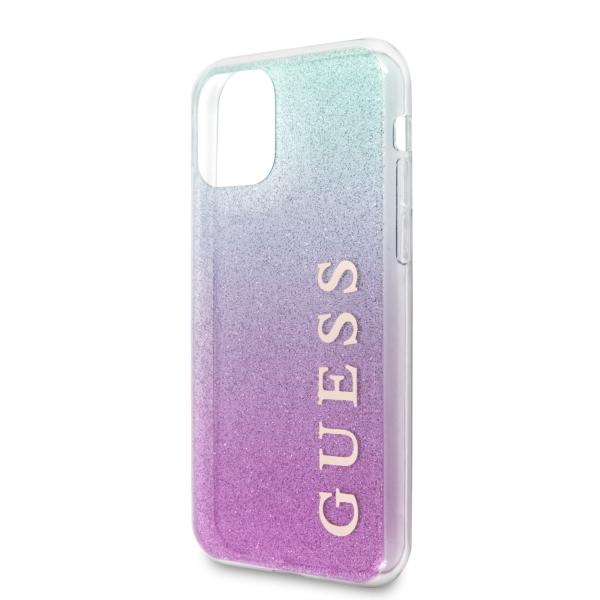 Etui do iPhone 11 Pro Max Guess Glitter Gradient Różowe