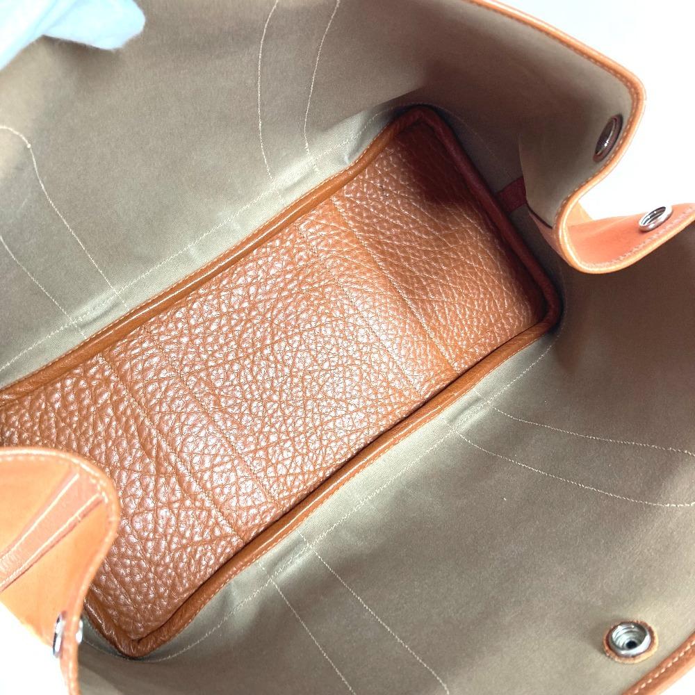HERMES Garden Party 36 PM Hand Bag Shoulder Bag Tote Bag Leather/Canvas Orange