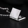Women Men Silver Color Book Box Photo Locket Pendant Jewelry Without Chain For Friends Wholesal R6A5