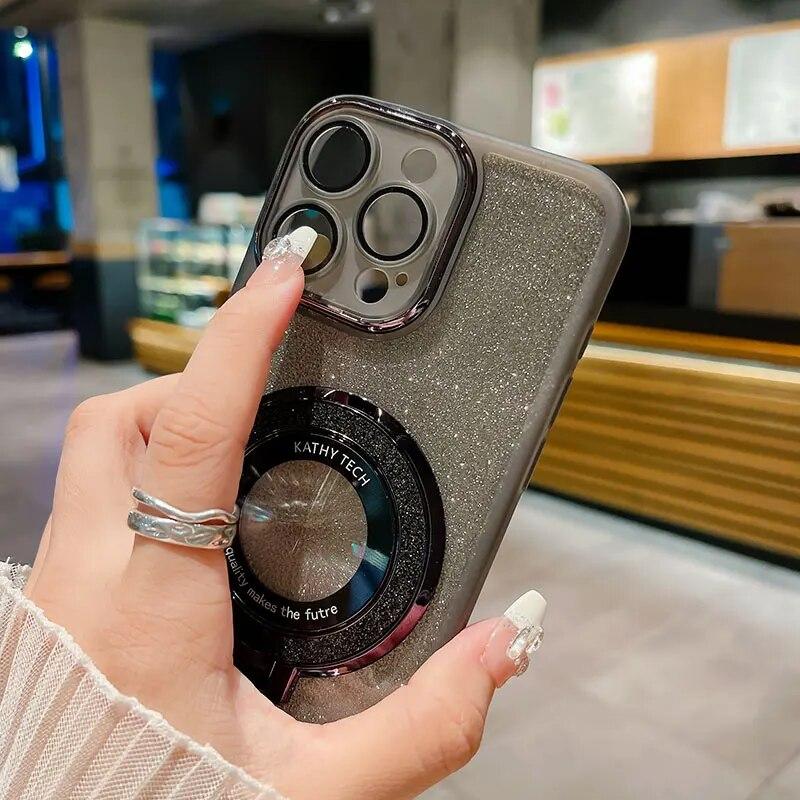 Чехол для Honor Magic5 Lite, роскошный чехол с держателем, чехол с магнитным блеском для Honor Magic 5 6 90 lite X9a X9b X8 b, чехлы-кронштейны