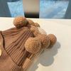 Детская шапка с милым медвежонком, вязаные наушники, детская зимняя утолщенная теплая шерстяная шапка, корейская детская шапка