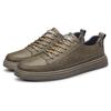 New Mens Breathable Casual Leather Board Shoes Genuine Leather Outdoor Antiskid Walking Shoes Flat Designer Lace-Up Oxford Shoes