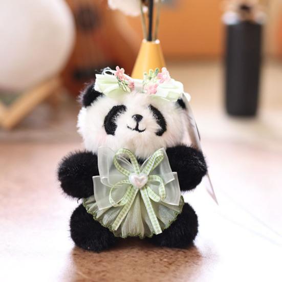 Кукольный кулон Брелок Мультяшный Форма панды Плюшевая кукла Держатель для ключей Легкий брелок Декоративный аксессуар для сумки