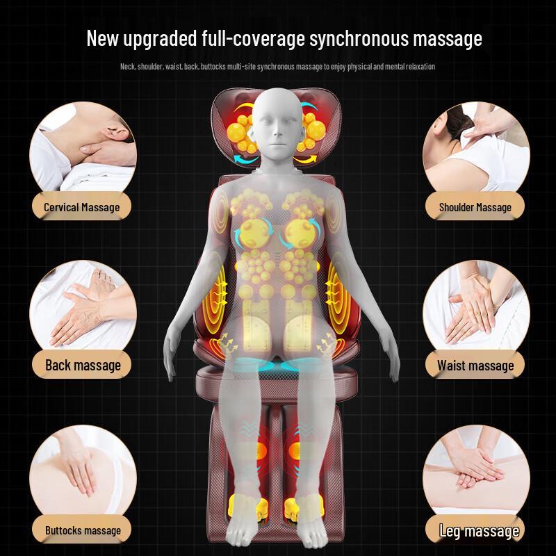 AUX Multi-Function Neck and Back Massage Cushion CN plug (adapter included)
