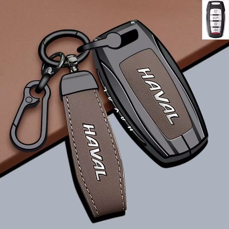 Чехол-брелок из цинкового сплава для Haval H6/Cool Dog/H7/H8/Chulian/H4/H5/F7/F5/H9/Big Dog Plus, Защитный корпус-оболочка с брелоком