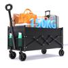 4 Wheel Carry Lightweight Carry Cart Foldable Large Capacity 120L Foldable Carry Cart Can Withstand Up To 150kg Portable with 2 Water Bottles On the