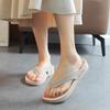 Fashion Summer Slippers Women's Casual Durable Flat Flip Flops Flash Tape Sandals Female Wedges Shoes Lady Non-slip Slippers Zapatos New