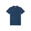 Повседневная рубашка поло с коротким рукавом и сплошным логотипом для мужчин, темно-синие рубашки поло A2EPM-288