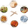4Pcs Bamboo Toast Tongs 18cm Toaster Tong Tea Clip Tweezers Bamboo Tong for BBQ Fried Food Bread Tea Cooking Kitchen Accessories