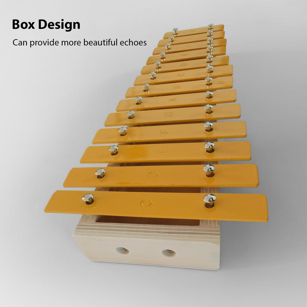 13 нот Глокеншпиль Классический Деревянный Цвет Ксилофон Металлические Клавиши Ударный Ритм Ручной Музыкальный