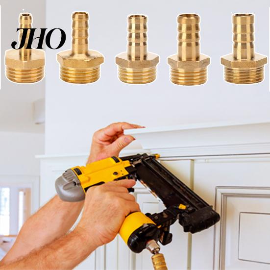 Threaded Hose Barb Fittings Brass Adapter Connector High Strength Barbed Adapters Rustproof Corrosion Resistant Male Accessories Leak Prevention