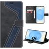 Protective Case - BOOLING - for Samsung Galaxy S25 - Black/Navy Blue PU Leather - Shockproof - Elegant
