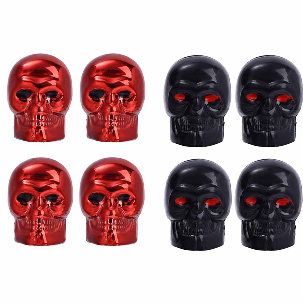 Крышка клапана автомобиля в виде черепа, колеса мотоцикла, шины, антикоррозийный медный сердечник, декоративная крышка штока клапана Шредера