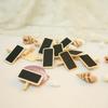 New 6Pcs Blackboard/Chalkboard For Wedding/Party Lolly Buffets Table Decoration Clips Home Kitchen Storage Bag Clip Supplies