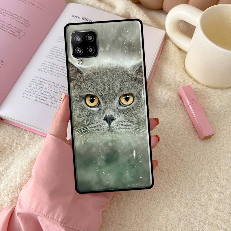 Кот Британская короткошерстная Для Samsung Galaxy A56 A54 A34 A14 A06 A16 A26 A36 A12 A32 A52 A13 A33 A53 A15 A35 A55 Чехол