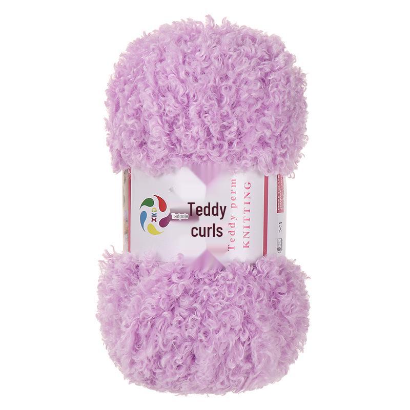 Плюшевая пряжа Teddy Curl из искусственного меха для DIY-волос кукол и объемного шарфа или шапки