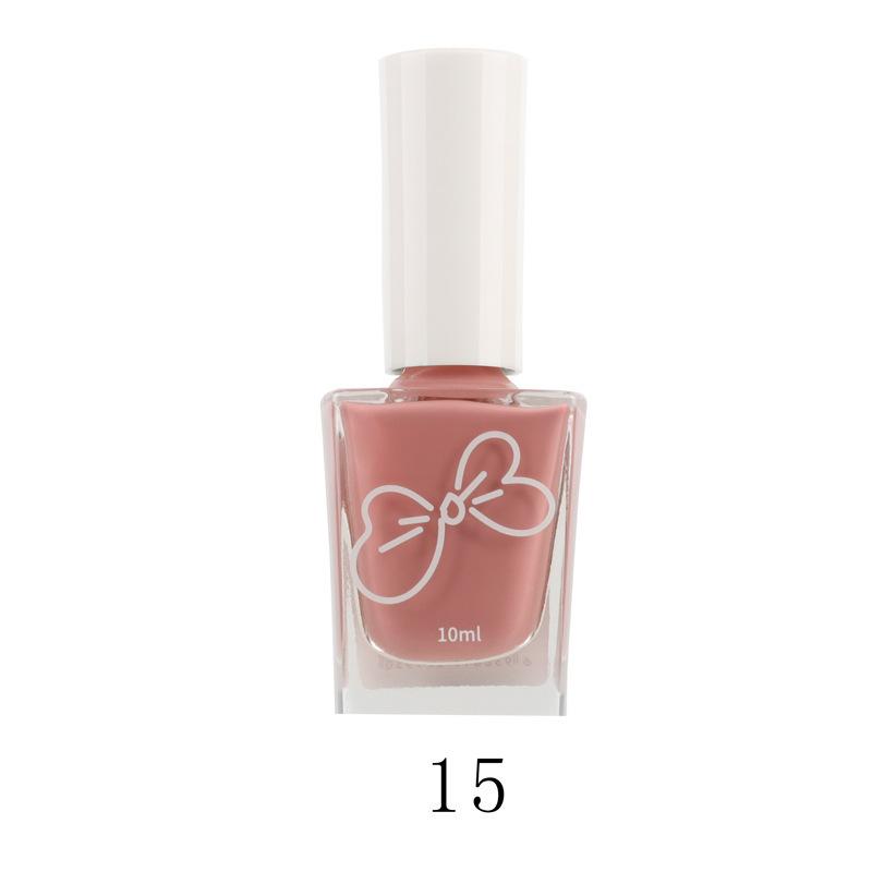 Oil-based Nail Polish No Bake Fast Drying Non-peelable Non-slip Safe Odorless Nude Color Nail Salon Nail Polish