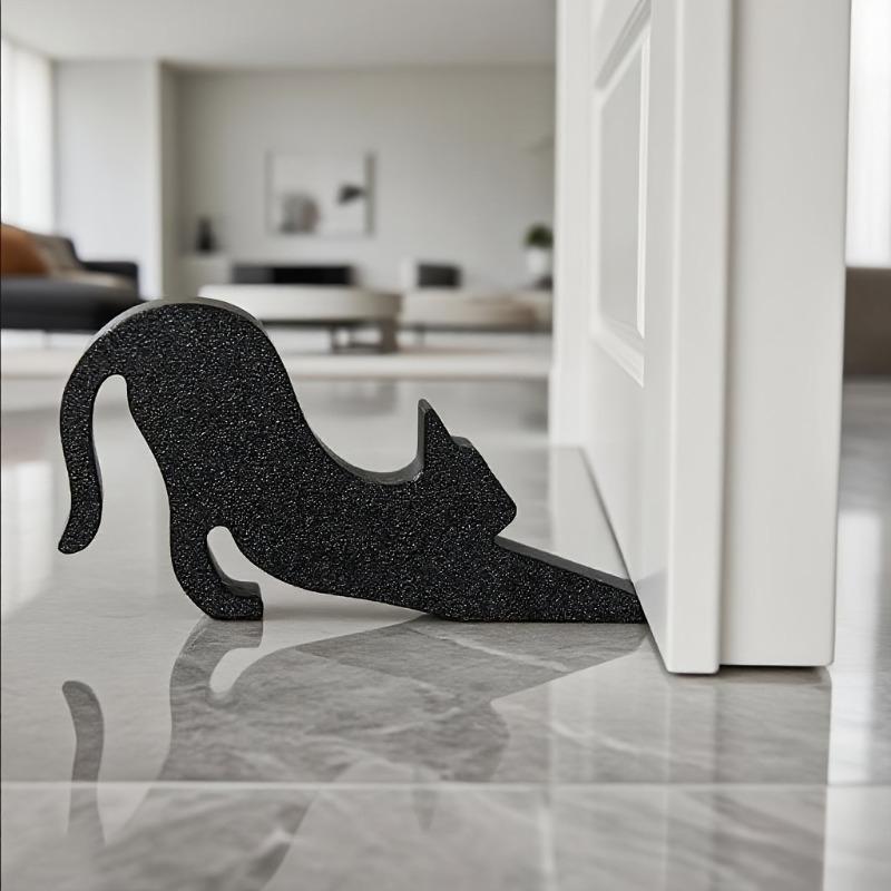 Cute Cat Dog Door Wedge Stopper, animal decorative style, scratch-resistant durable material for household entryway ornament use
