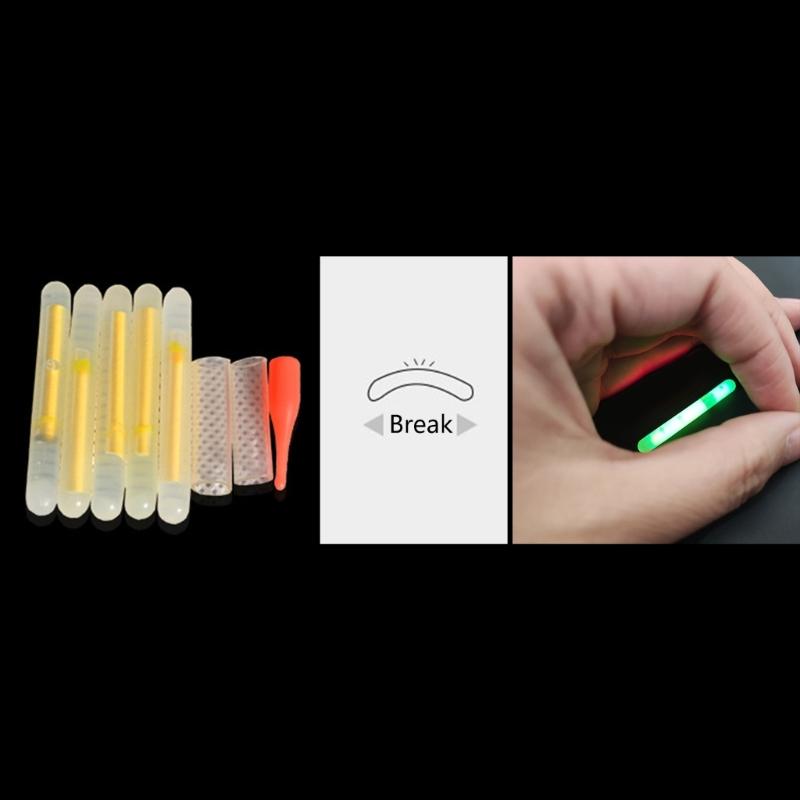 Fishing Glow Sticks for Bobbers Bells-Night Fishing Rod Light Fluorescent Green-Rod Tip Glow Sticks Fishing Accessories