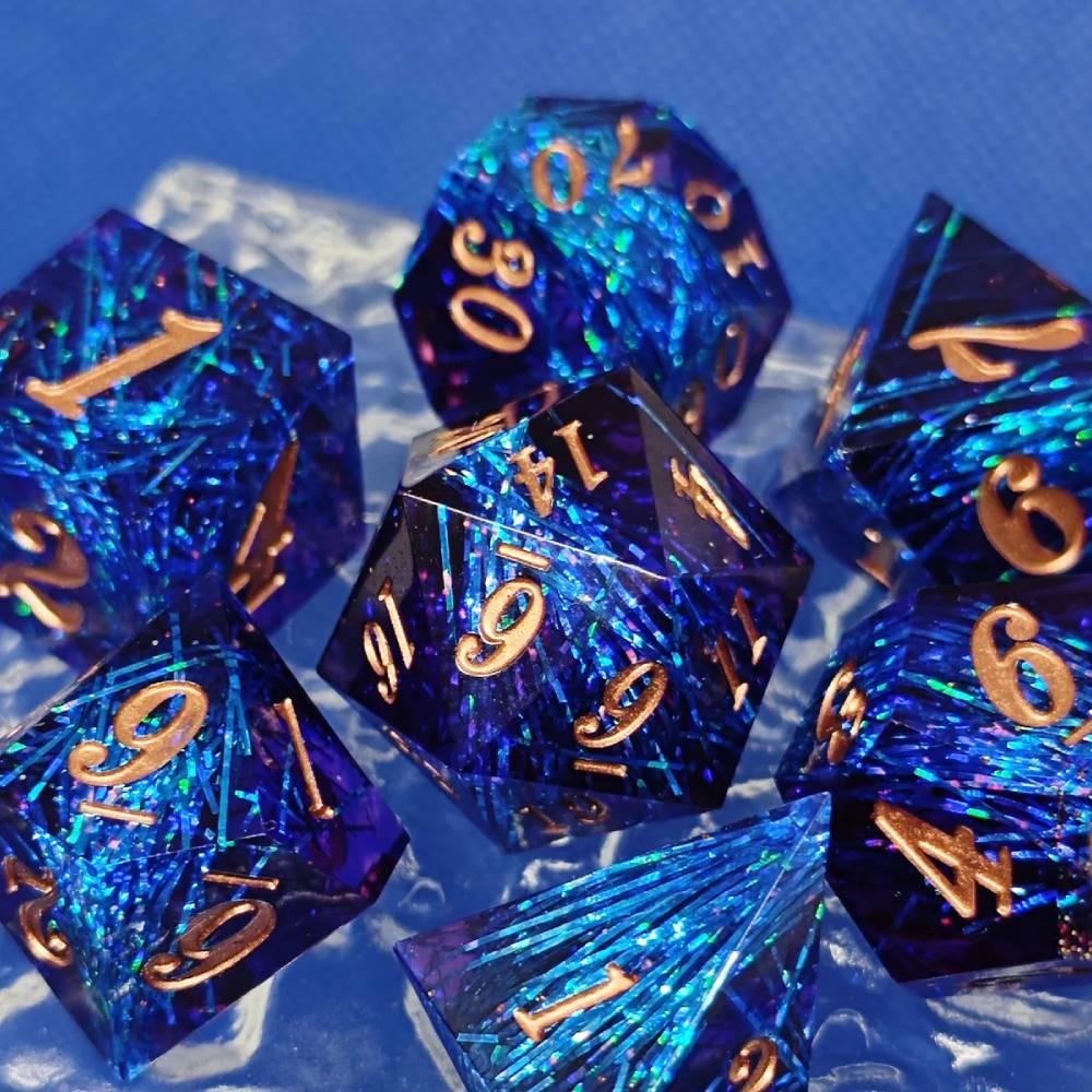 Resin DND Dice RPG Dices for Dungeon and Dragons Game Polyhedral Dice Set for Party