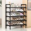 Five Layer Shoe Rack Large Capacity Simple Multi-Layer Armrest Shoe Rack Simple Dust-Proof Shoe Rack Storage Rack Dormitory Shoe