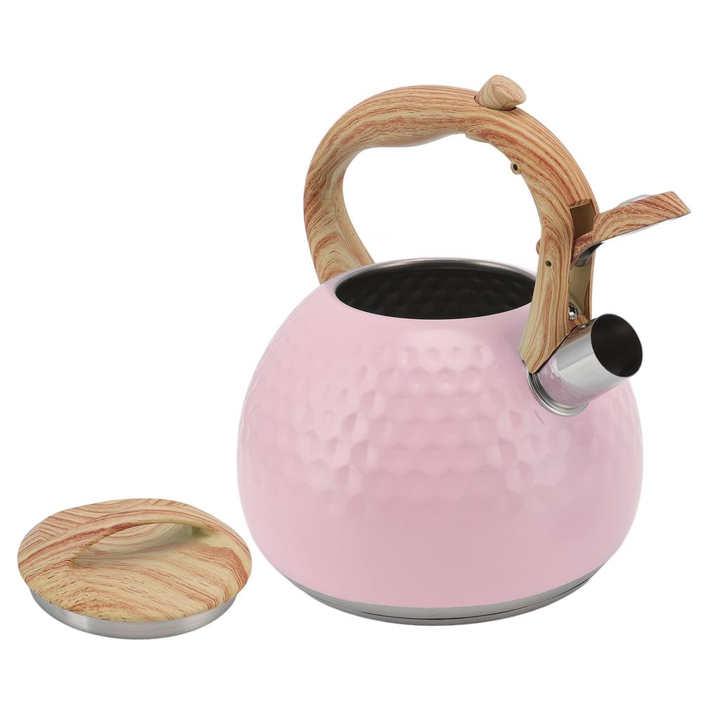 Tea Kettle 3L Teapot 304 Stainless Steel Household Whistling Tea Kettle Water Kettle Tea House Accessories Pink