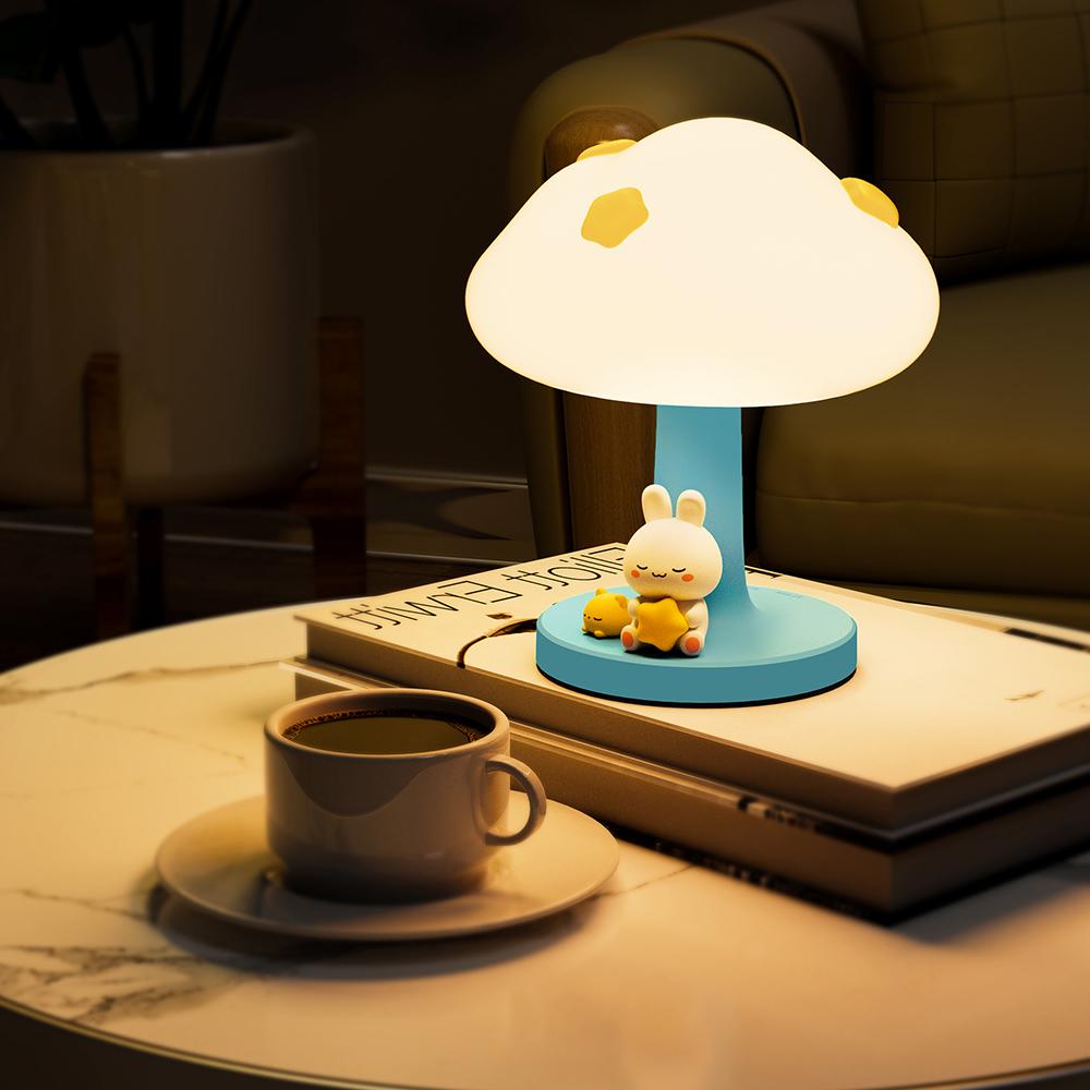 1 шт. светодиодный ночник в виде облака, перезаряжаемый через USB, силиконовый ночник, декоративный, милый, ночник для сна
