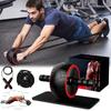Abdominal Trainer Widened Silent Detachable Ab Wheel Combo Kit Core Strength Exercise Suitable for Home Gym Fitness Equipment
