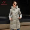 2022 New Spring Mid Length Women's Jacket Casual Fashion Female Quilted Coat Hooded Parkas Brand Cotton Outerwear 7068