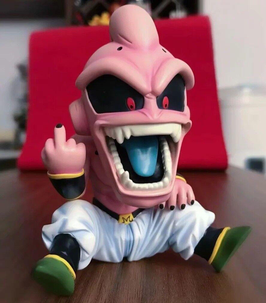 Премиальное качество Dragon Ball Z Супер Сайян Кид Буу Вертикальная фигурка из ПВХ со средним пальцем