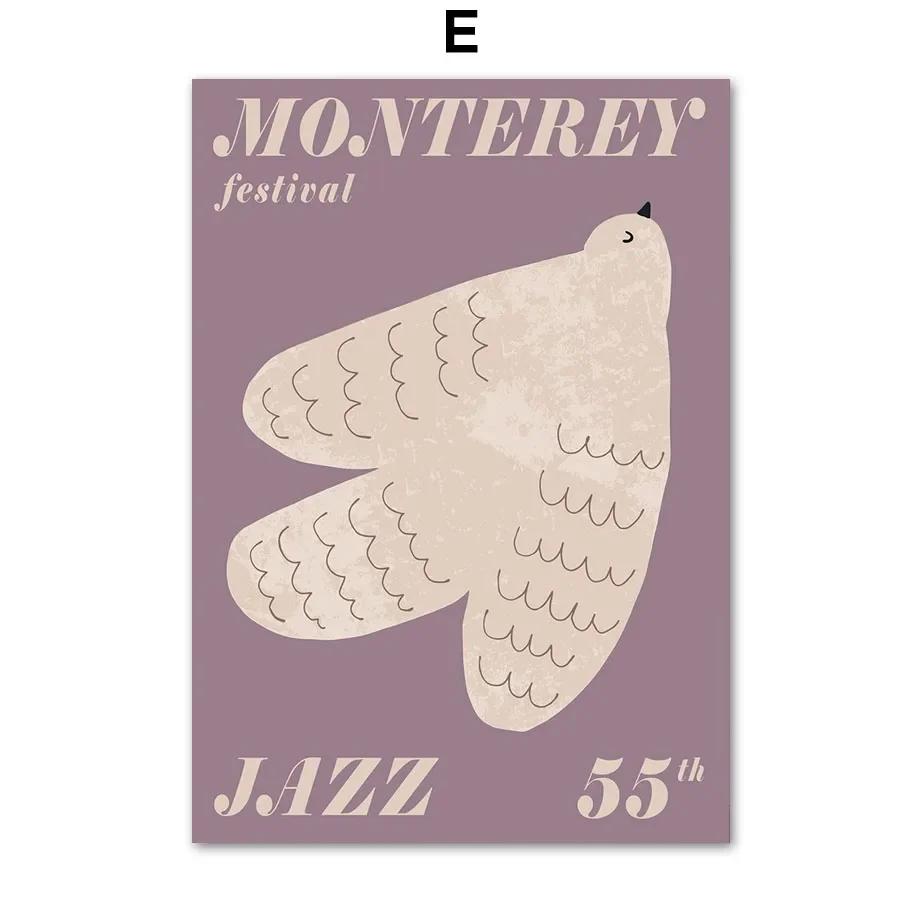 Абстрактный Винный Джазовый Фестиваль Красный Черный Кот Холст Живопись Настенное Искусство Скандинавские Постеры и Принты Настенные Картины для Декора Гостиной