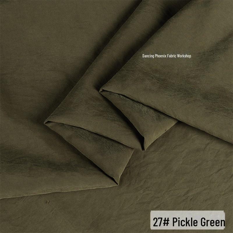 Ретро-песочная матовая медно-аммиачная шелковая ткань - неэластичный материал для верха/юбки Hazy Frost