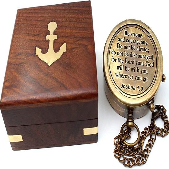 Латунный компас Be Strong для подарков на подтверждение, подарков на крещение, подарков для мужчин, подарков на день рождения, подарков на выпускной