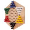 Wooden Educational Board Children Classic Halma Chinese Checkers Set Strategy Family Game Pieces