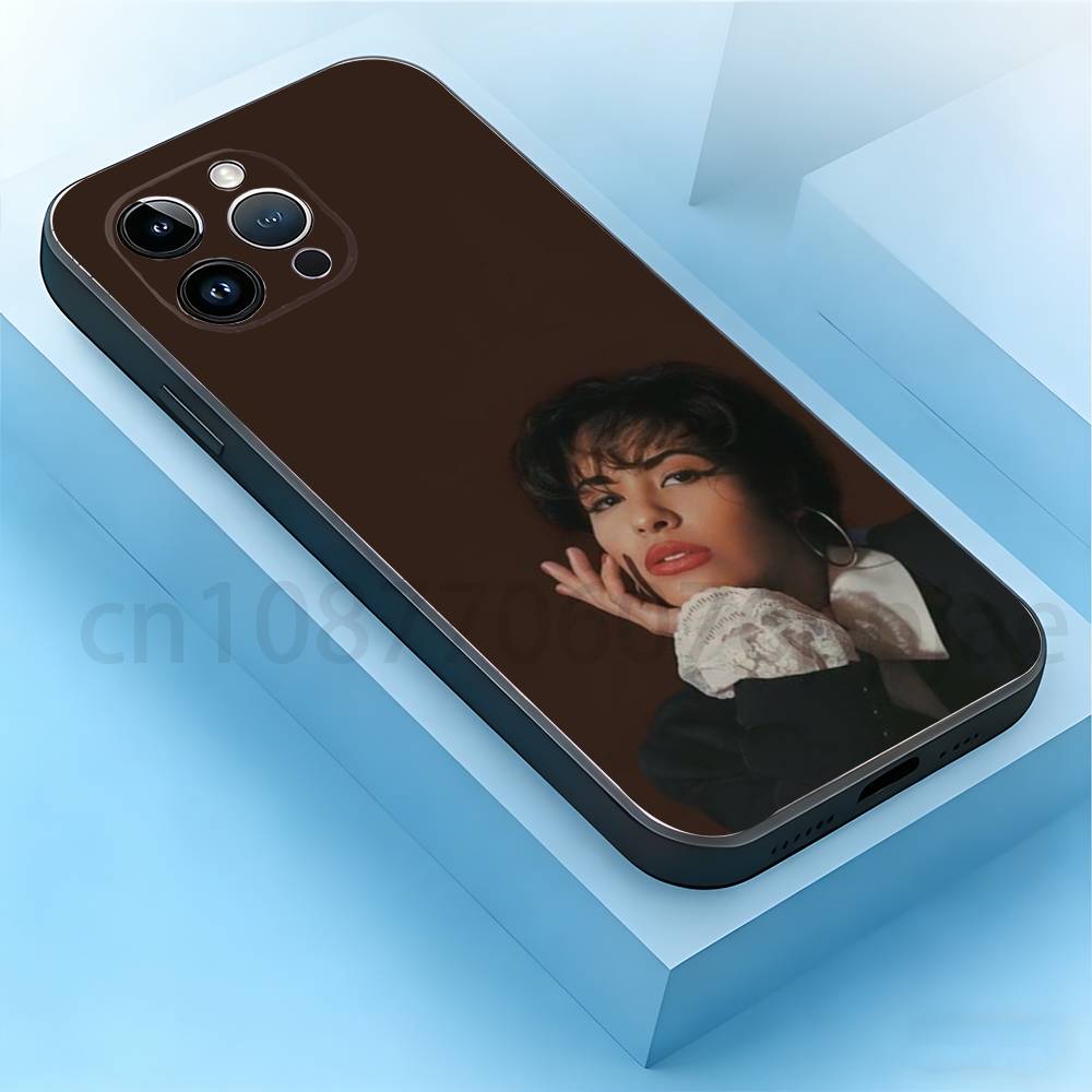 S-Selena Quintanilla Phone Case For iPhone 17,16,15,14,13,12,11,Pro,Max,Plus,Mini, Anti Fall Black Matte Soft Bumper