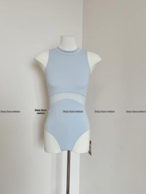 Женский балетный купальник-ханбок с подкладкой для танцев, экзаменов по искусству, йоги и выступлений.