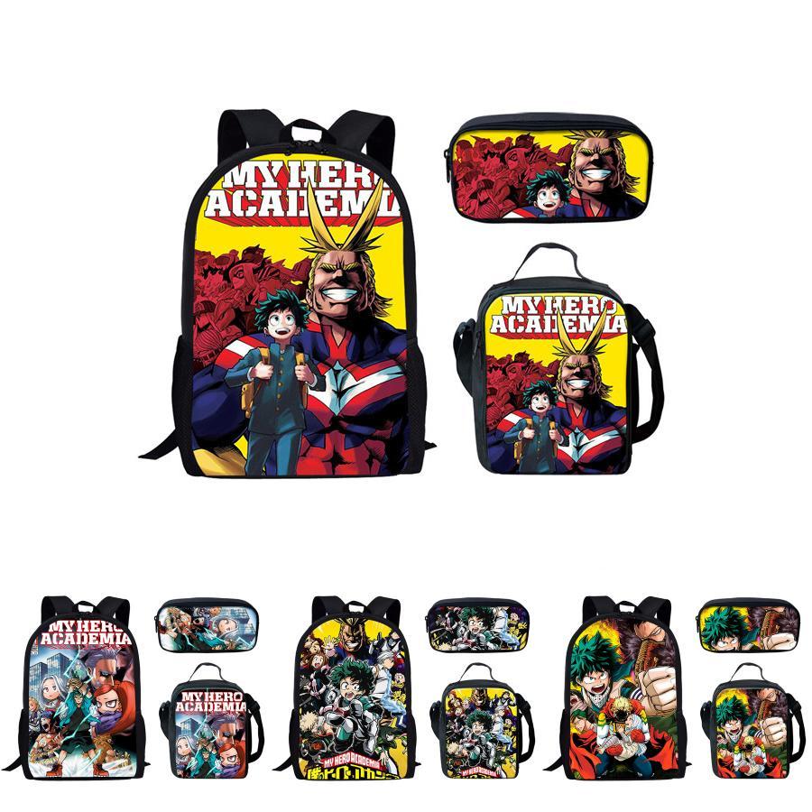 Набор рюкзаков My Hero Academia большой вместимости для повседневного использования и школьных принадлежностей