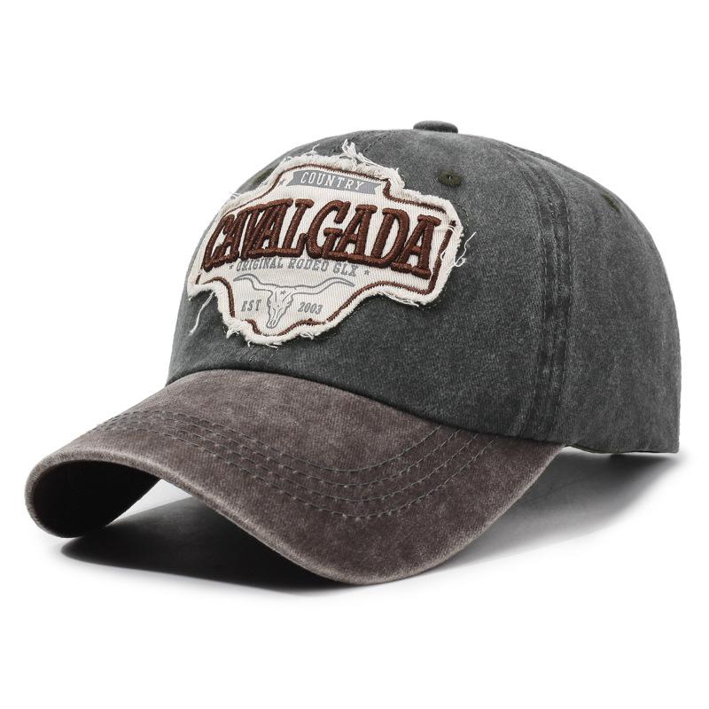 American Retro Washed Soft Top Embroidered Baseball Cap Female Face Small Sun Hat Street Casual Cap Male