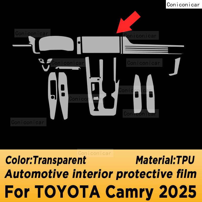 For TOYOTA CAMRY 2025 Panel Dashboard Navigation Automotive Interior Protective Film TPU Anti-Scratch