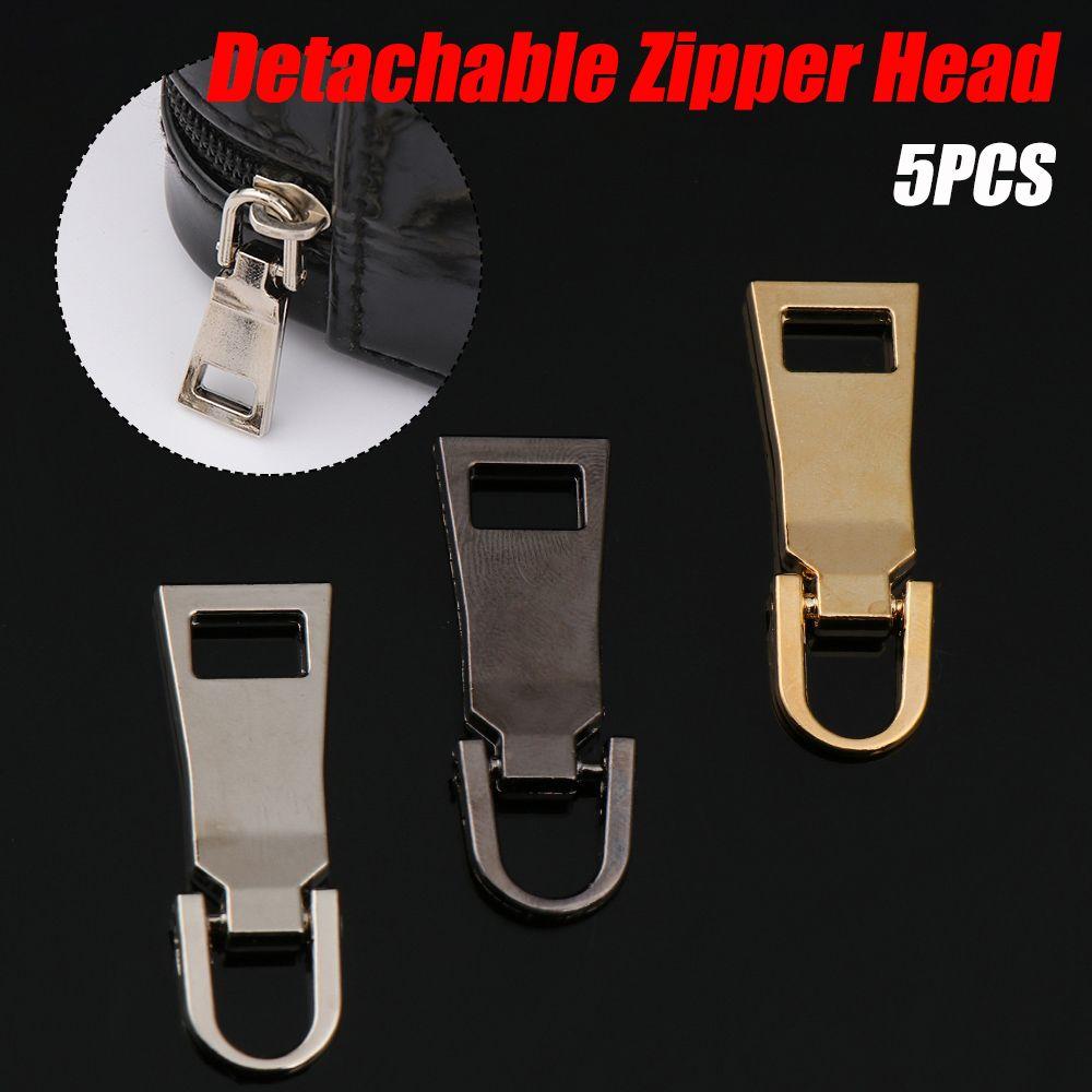 5pcs Bag Suitcase Detachable Zipper Repair Kit Metal Zipper Head Metal Zip Zipper Slider Zipper Pull