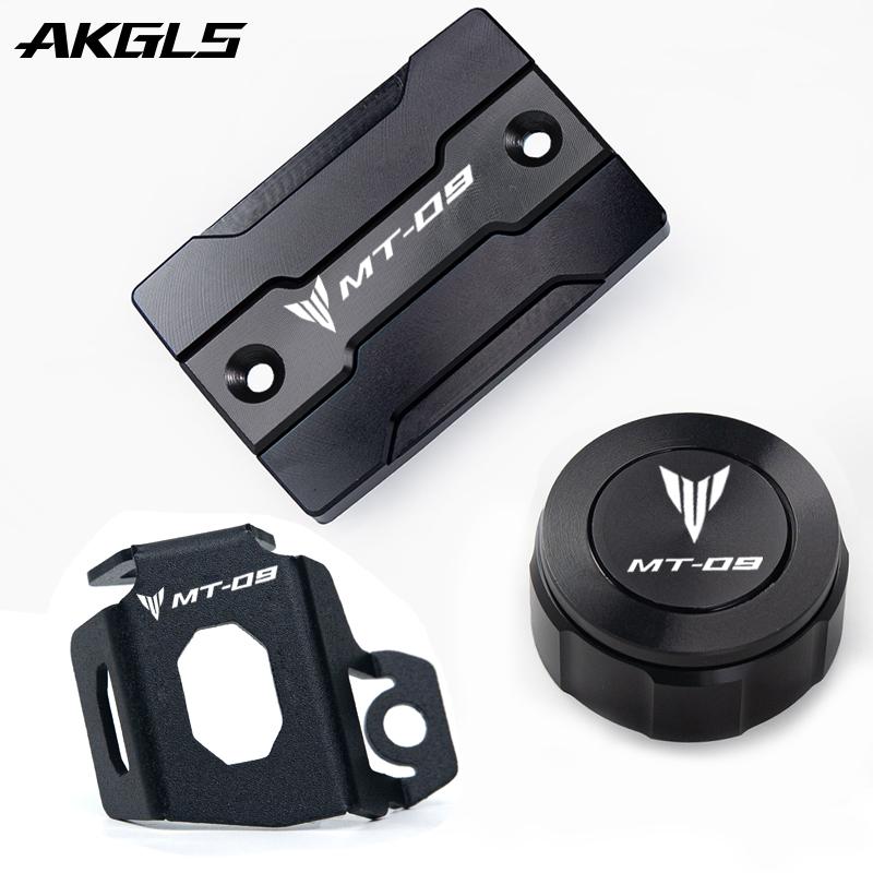Front and Rear Brake Fluid Reservoir Caps and Rear Brake Reservoir Cover Accessories For Yamaha MT09 Mt-09 MT 09 SP